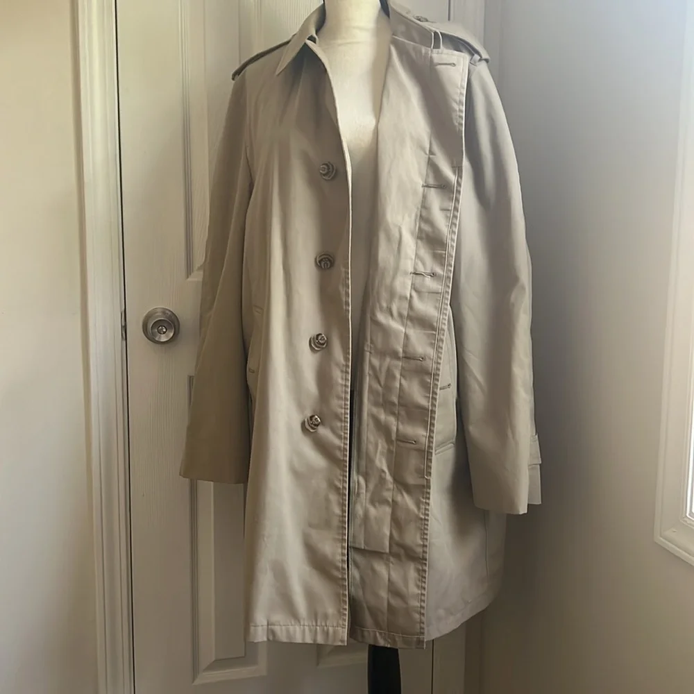 Vintage 1970s Mens London Fog Trench Coat Thinsulate Lined 46 long - Picture 5 of 10
